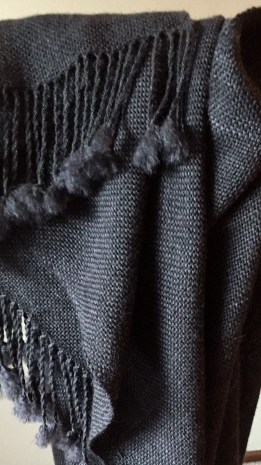 Alpaca and Silk Handwoven Shawl